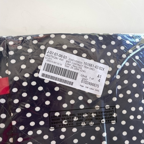 Tiana B Knit Contrast Trim Dress - 2X - Picture 5 of 5